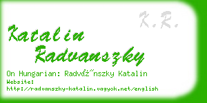 katalin radvanszky business card